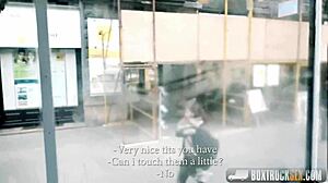 Bella Beretta In Glasses During Outdoor Massage