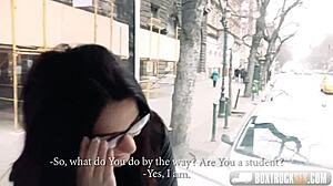 Bella Beretta In Glasses During Outdoor Massage