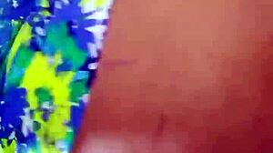 Look at this housewife washing the bathroom with her giant ass naked