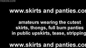 i want to flash my little 18+ panties under my skirt!
