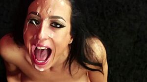 Foxy Peach Receives Facial in POV Blowbang