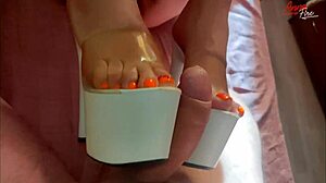 Stepmom Sucks and Fucks in Heels on Bed