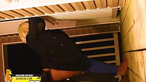 Watch this MILF suck cock at the bar? So hot!