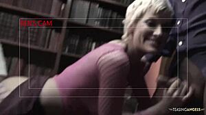 One Stiff Pecker Isn't Enough for Blonde Katie in Wild Double Penetration!