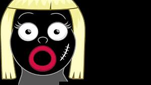 SMUT PUPPET - EBONY TARTS SLURPING ON A NICE BBC!