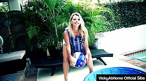 hey, watch big boobed vicky vette soap her hairy cunt while masturbating?