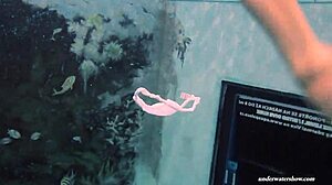 Firm Big Tits in Red Dress Underwater with Duna Bultihalo in Pool Scene