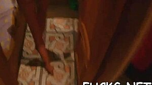 Spy-filmed fucking of legal age teen 18+ager in pickup blowjob and rough sucking