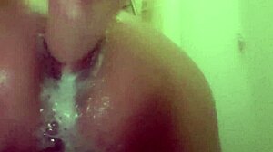 Intense Anal Fucking With Dildo In Shower