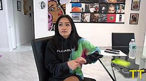 Petite Asian slut loses street race, gets fat cock in doggystyle.