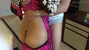 Sexy Indian couple caught in steamy bedroom action