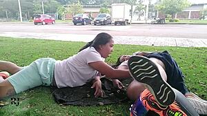 Colombian MILF Prostitutes Michell and Paula in Outdoor Anal Compilation