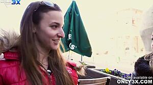 Angel Emily and Mike Angelo engage in rough anal sex outdoors during a fantasy night