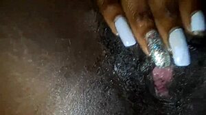 Ebony wife passionately sucks monster black cock