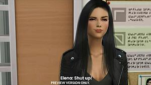 Damon et Elena dans une scène de classe hentai 3D en avant-première