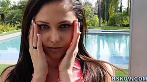 Ariana marie gets banged outdoors