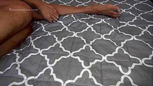 deauxma and brooke tyler do sexy workout with tribbing and big tits