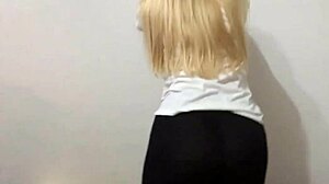 Miley Grey begins her striptease, slowly undressing and revealing her natural tits and shaved pussy. Clothes rip as she teases her ass and vagina.