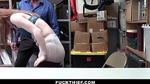 Teen Detained For Shoplifting Punished With Blowjob Doggystyle In Garage Monster Cock