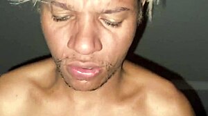 That horny guy bounced wildly on my cock after the party, taking it bareback rough.