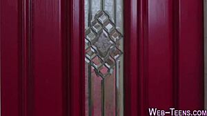 petite 18+ lesbians in stockings finger each other