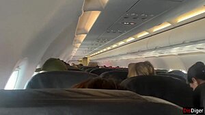 Risky PUBLIC BLOWJOB on Plane - WE GOT CAUGHT in Action