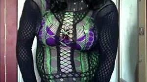 Shy Sissy Crossdresser Masturbates! Cums And Shoots Load On Floor!