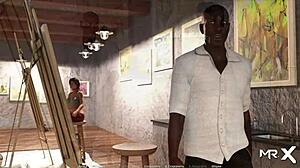 acting lessons with blonde posing nude in erotic anime style!