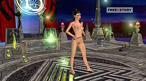 animated indian bhabhi tries sexy positions then masturbates with candle