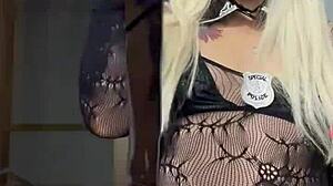 Alina Modelista rips clothes in intense striptease