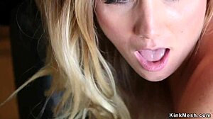 Suggestive-Neutral Lesbian Step Sisters Explore Anal Play in Kitchen