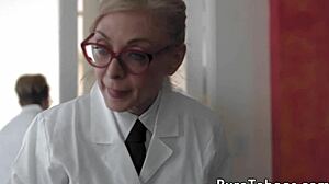 teen beauty with small tits teases stepdad in steamy action.