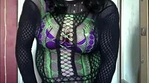 Shy Sissy Crossdresser Masturbates! Cums And Shoots Load On Floor!