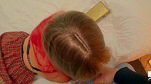 Hot young chica gets tight ass fucked hard after class. Her moans echo in the room.