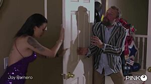 rebecca costa surprises the couple with a threesome