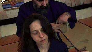 Maestrobd Binds Pat Foster in Bondage with Toys Spanking and Whipping Her Slave Body