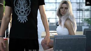 complete gameplay - become a rock star part 9: slut milf in bathroom with monster cock, assfucking and masturbation in hentai sex.