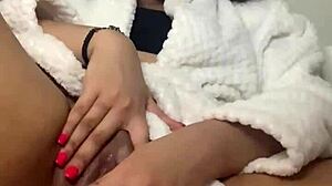 ariel love masturbates her creamy ebony pussy with clit stimulation in california