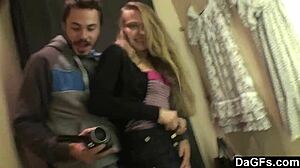 blonde teen masturbates at salon