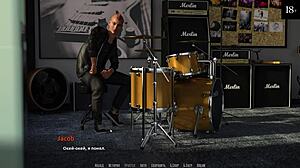 complete gameplay - become a rock star part 9: slut milf in bathroom with monster cock, assfucking and masturbation in hentai sex.