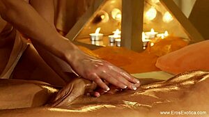 mature milf gives a relaxing handjob to his cock, making him unwind completely 😌