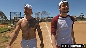 baseball players stop workout for gay sex