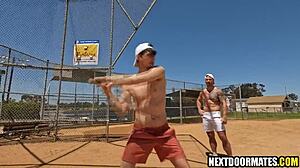 baseball players stop workout for gay sex