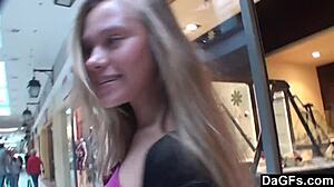 blonde teen masturbates at salon