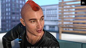 complete gameplay - become a rock star part 9: slut milf in bathroom with monster cock, assfucking and masturbation in hentai sex.