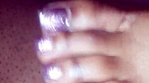 Toes and a dick in footjob action