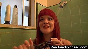 surprising his gf using dildo in the shower.