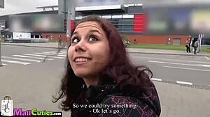 Readhead With Big Tits Is Sucking Cock