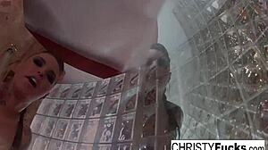 Hot Shower Fun With Christy Dahlia And Ivan In Lesbian Oral Sex