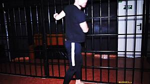 threesome fucks hard in jail